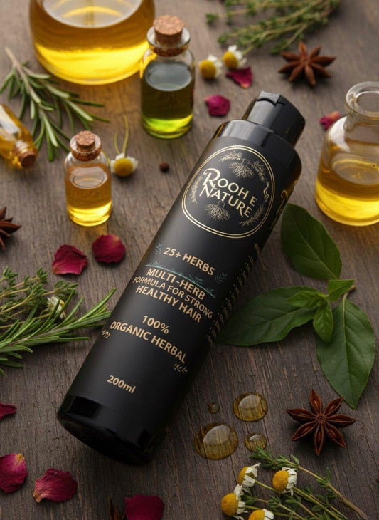 Rooh e Nature Multi-Herb Hair Oil – 25+ Herbal Ingredients | 200ml